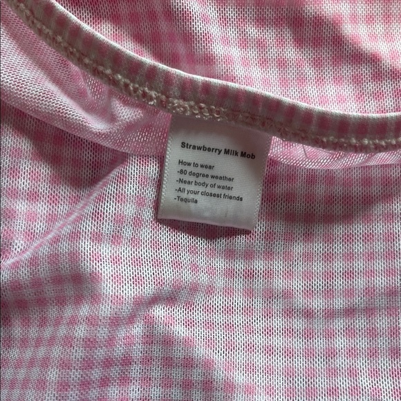 Strawberry Milk Mob Baby Pink Coverup - Picture 3 of 4